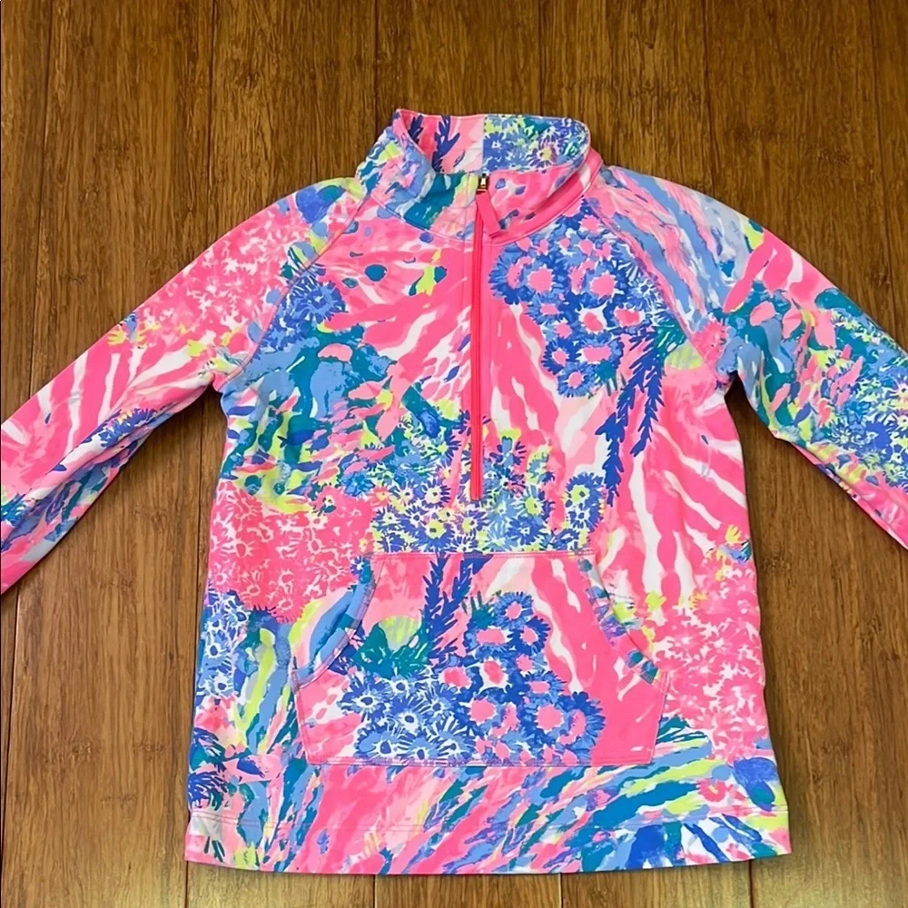 Lilly Pulitzer girls skipper popover in rainbow Soleil size large (8-10) NWOT